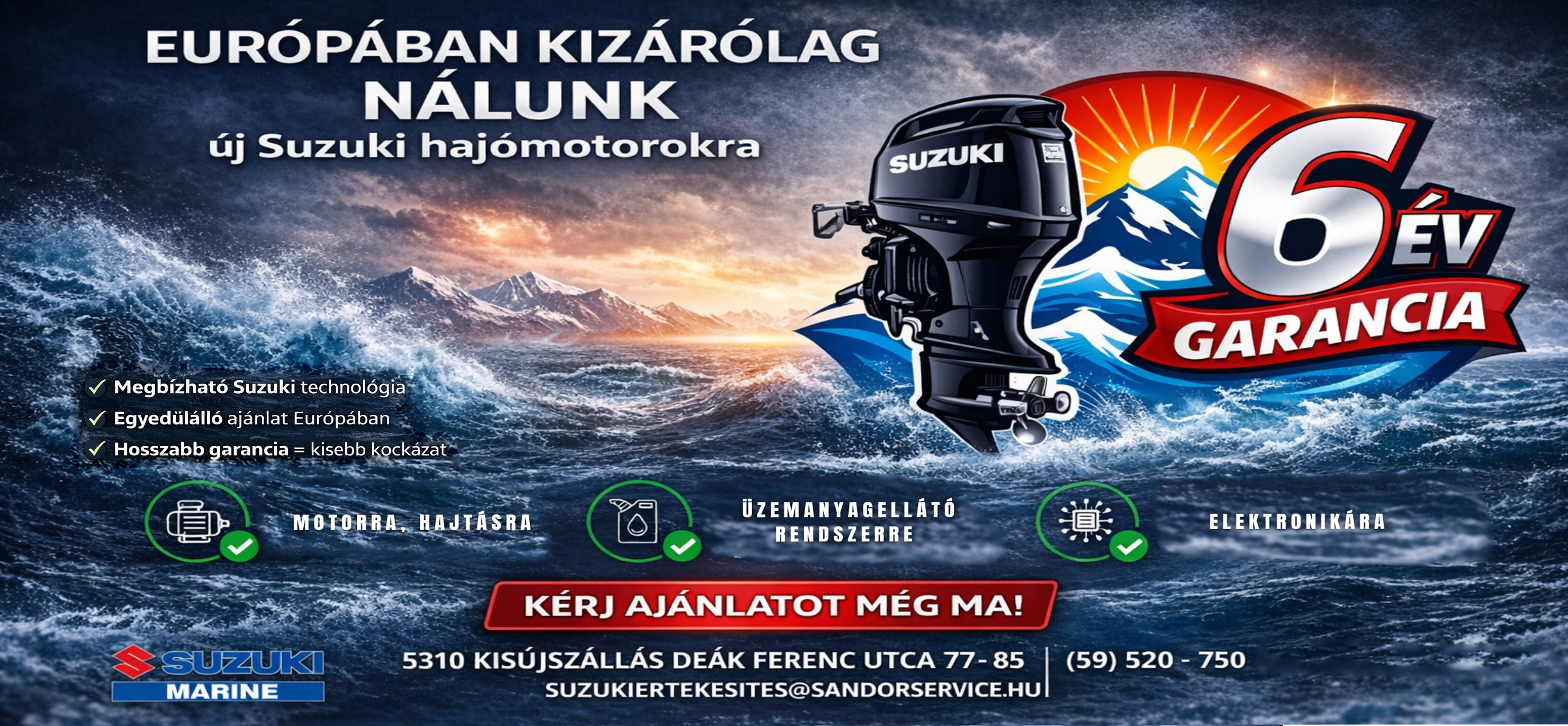 Suzuki Marine Sándor 6 év garancia