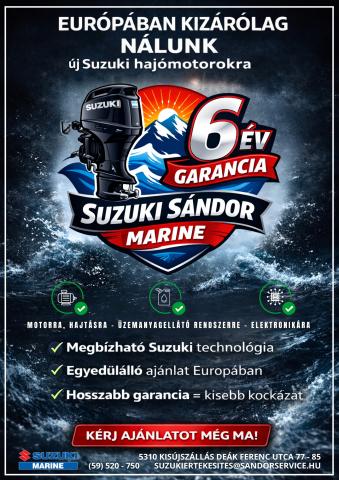Suzuki Marine Sándor 6 év garancia Suzuki Marine Sándor 6 év garancia